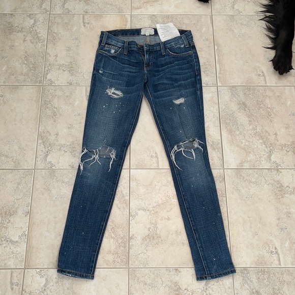 Current Elliot Distressed Skinny Jean - Picture 1 of 4